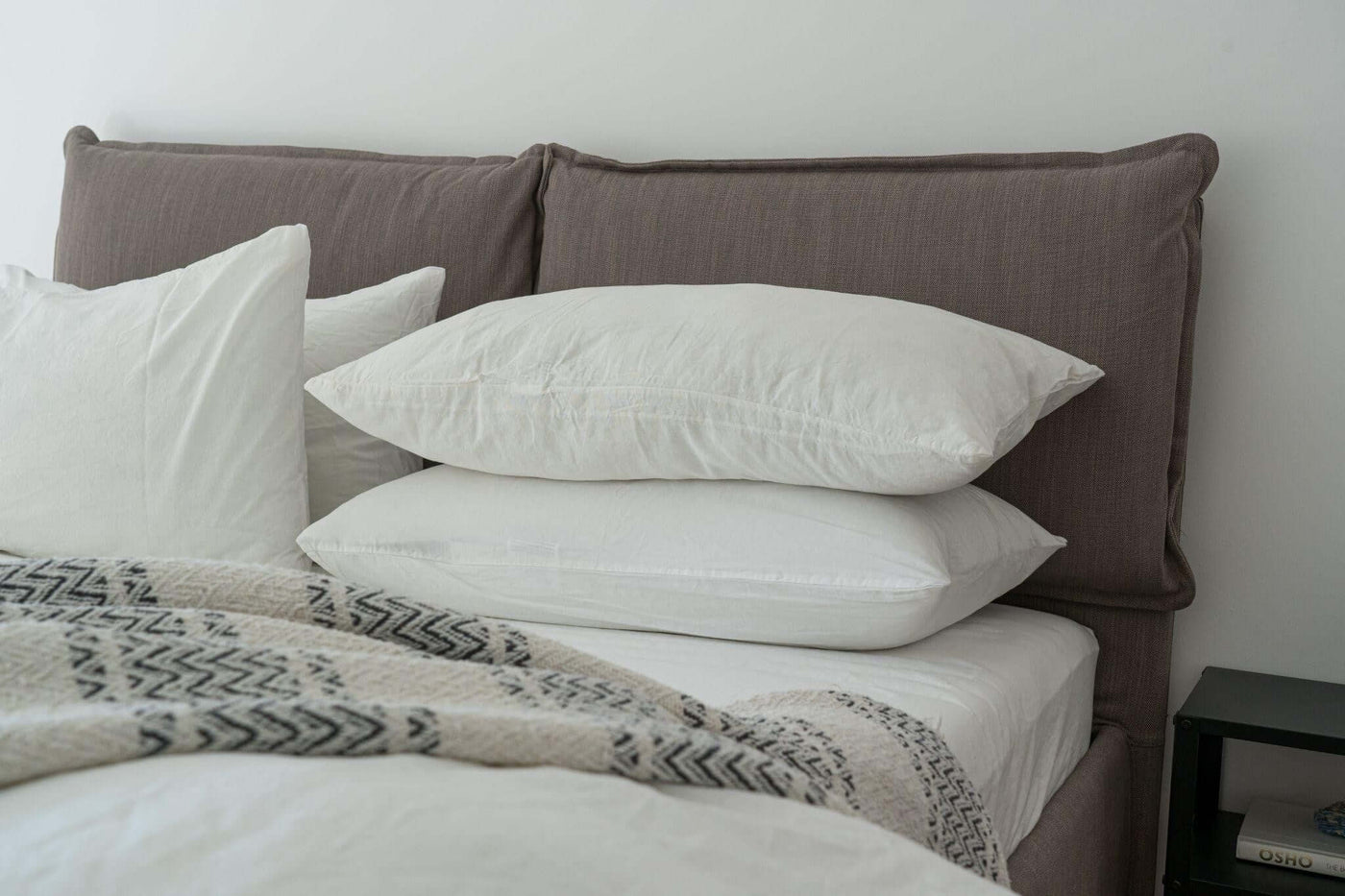 white microfiber bedsheets
